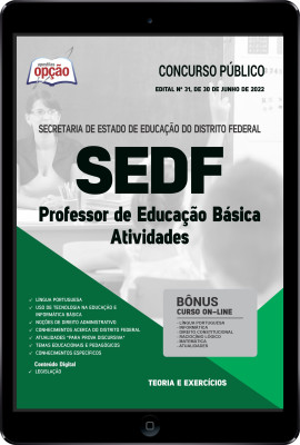 Apostila SEDF em PDF - Professor de Educação Básica - Atividades