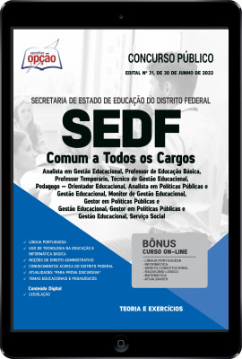 Apostila SEDF em PDF - Comum a Todos os Cargos