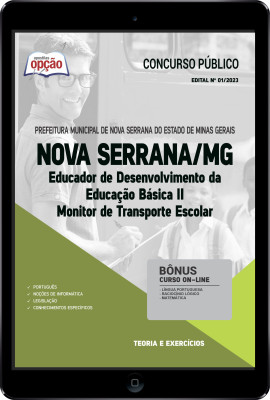 Apostila Prefeitura de Nova Serrana - MG em PDF - Educador de Desenvolvimento da Educação Básica II - Monitor de Transporte Escolar