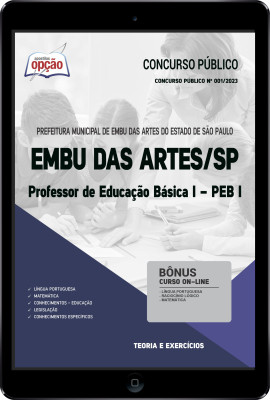 Apostila Prefeitura de Embu das Artes - SP em PDF - Professor de Educação Básica I - PEB I
