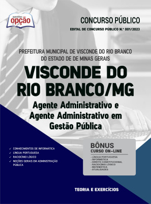 Apostila Prefeitura de Visconde do Rio Branco - MG - Agente Administrativo e Agente Administrativo em Gestão Pública