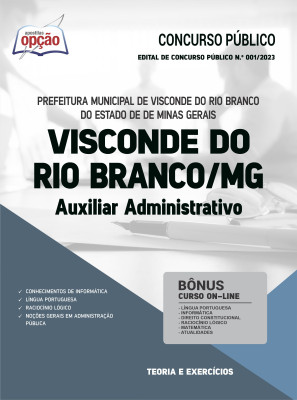 Apostila Prefeitura de Visconde do Rio Branco - MG - Auxiliar Administrativo