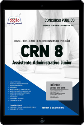 Apostila CRN 8 em PDF - Assistente Administrativo Júnior