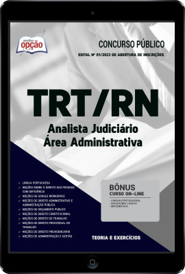 Apostila TRT-RN em PDF - Analista Judiciário - Área Administrativa
