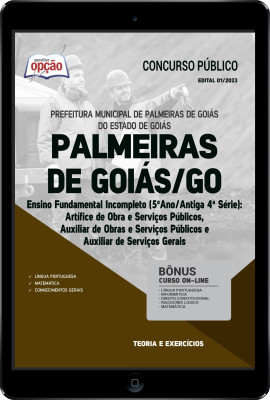 Apostila Prefeitura de Palmeiras de Goiás - GO em PDF - Ensino Fundamental Incompleto