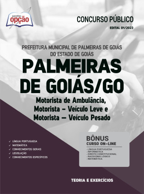 Apostila Prefeitura de Palmeiras de Goiás - GO - Motorista