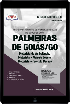 Apostila Prefeitura de Palmeiras de Goiás - GO em PDF - Motorista