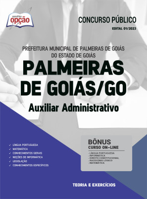 Apostila Prefeitura de Palmeiras de Goiás - GO - Auxiliar Administrativo