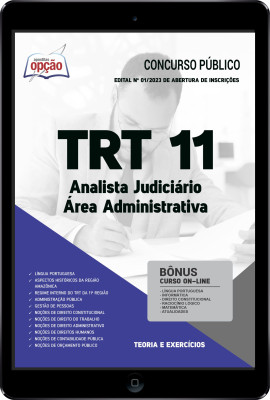 Apostila TRT 11 em PDF - Analista Judiciário - Área Administrativa