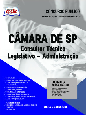 Apostila Câmara de SP - Consultor Técnico Legislativo - Administração