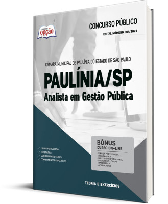 Apostila Câmara de Paulínia - SP - Analista em Gestão Pública