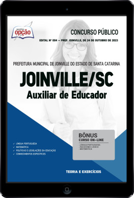 Apostila Prefeitura de Joinville - SC em PDF - Auxiliar de Educador
