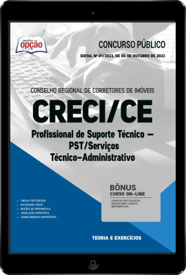 Apostila CRECI-CE em PDF - Profissional de Suporte Técnico - PST/Serviços Técnico-Administrativo