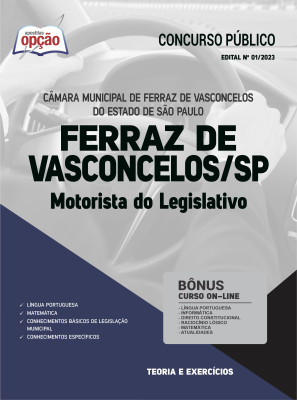 Apostila Câmara de Ferraz de Vasconcelos - SP - Motorista do Legislativo