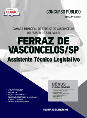 Apostila Câmara de Ferraz de Vasconcelos - SP - Assistente Técnico Legislativo