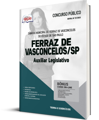 Apostila Câmara de Ferraz de Vasconcelos - SP - Auxiliar Legislativo