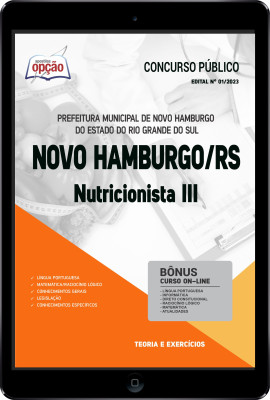 Apostila Prefeitura de Novo Hamburgo - RS em PDF - Nutricionista III