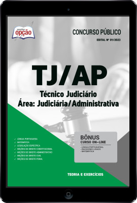 Apostila TJ-AP em PDF - Técnico Judiciário - Área: Judiciária/Administrativa