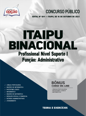 Apostila Itaipu Binacional - Profissional Nível Suporte I - Função: Administrativo