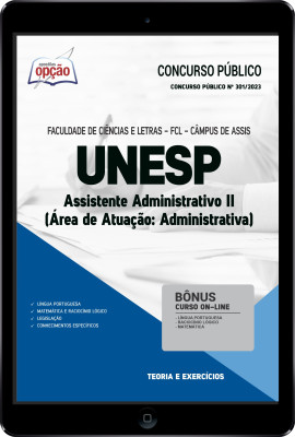 Apostila UNESP em PDF - Assistente Administrativo II (Área de Atuação: Administrativa)