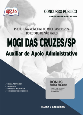 Apostila Prefeitura de Mogi das Cruzes - SP - Auxiliar de Apoio Administrativo