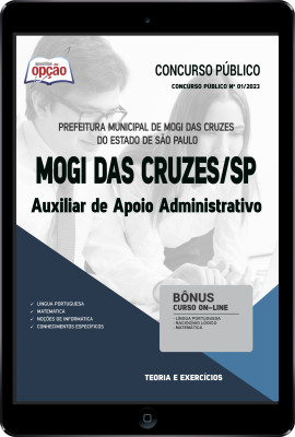 Apostila Prefeitura de Mogi das Cruzes - SP em PDF - Auxiliar de Apoio Administrativo