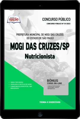 Apostila Prefeitura de Mogi das Cruzes - SP em PDF - Nutricionista