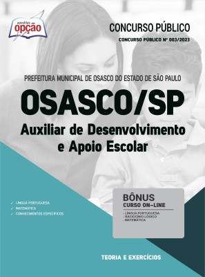 Apostila Prefeitura de Osasco - SP - Auxiliar de Desenvolvimento e Apoio Escolar
