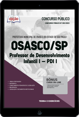 Apostila Prefeitura de Osasco - SP em PDF - Professor de Desenvolvimento Infantil I - PDI I
