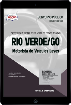 Apostila Prefeitura de Rio Verde - GO em PDF - Motorista de Veículos Leves