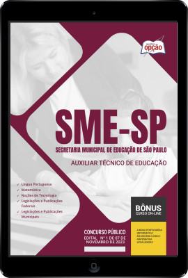 Apostila SME-SP em PDF - Auxiliar Técnico de Educação 2023