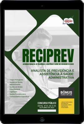 Apostila RECIPREV em PDF - Analista de Previdência e Assistência à Saúde: Administrativa