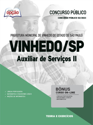 Apostila Prefeitura de Vinhedo - SP - Auxiliar de Serviços II