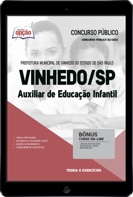 Apostila Prefeitura de Vinhedo - SP em PDF - Auxiliar de Educação Infantil