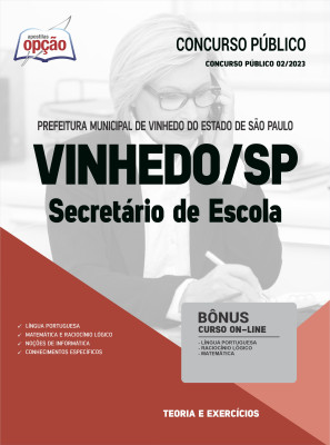 Apostila Prefeitura de Vinhedo - SP - Secretário de Escola