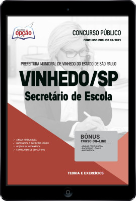 Apostila Prefeitura de Vinhedo - SP em PDF - Secretário de Escola