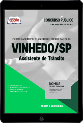Apostila Prefeitura de Vinhedo - SP em PDF - Assistente de Trânsito