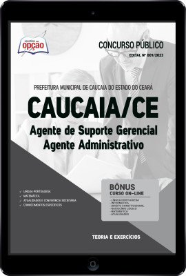 Apostila Prefeitura de Caucaia - CE em PDF - Agente de Suporte Gerencial - Agente Administrativo