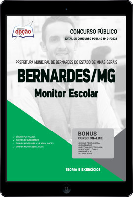 Apostila Prefeitura de Bernardes - MG em PDF - Monitor Escolar