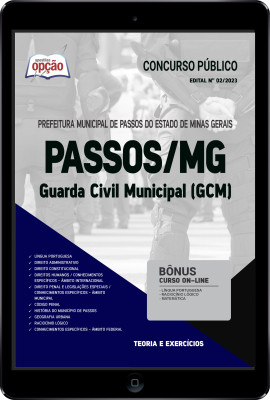 Apostila Prefeitura de Passos - MG em PDF - Guarda Civil Municipal (GCM)