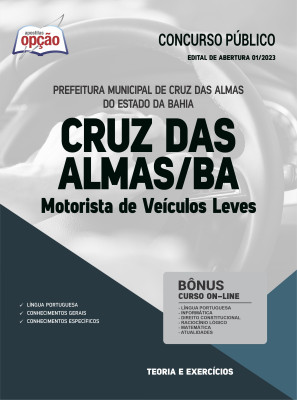 Apostila Prefeitura de Cruz das Almas - BA - Motorista de Veículos Leves