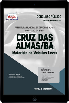 Apostila Prefeitura de Cruz das Almas - BA em PDF - Motorista de Veículos Leves
