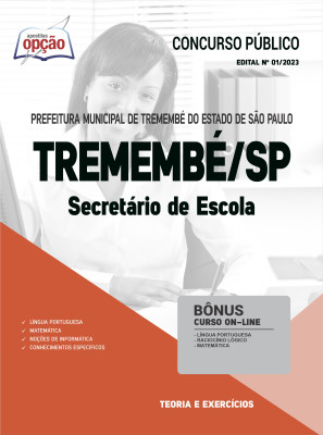 Apostila Prefeitura de Tremembé - SP - Secretário de Escola