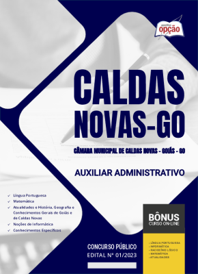 Apostila Câmara de Caldas Novas - GO - Auxiliar Administrativo