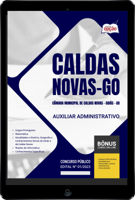 Apostila Câmara de Caldas Novas - GO em PDF - Auxiliar Administrativo