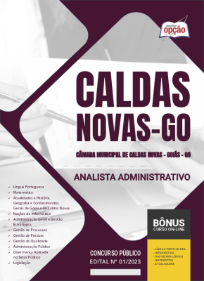 Apostila Câmara de Caldas Novas - GO - Analista Administrativo