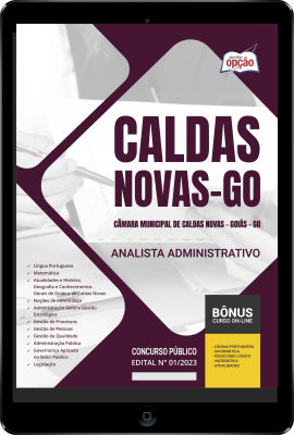 Apostila Câmara de Caldas Novas - GO em PDF - Analista Administrativo