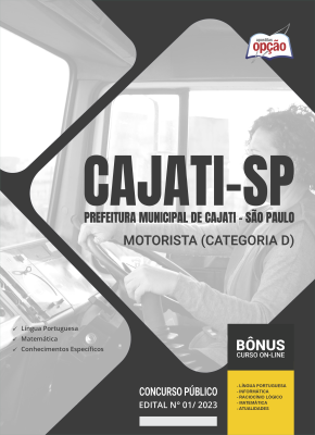 Apostila Prefeitura de Cajati - SP - Motorista (Categoria D)