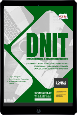 Apostila DNIT em PDF - Comum aos Cargos de Analista Administrativo
