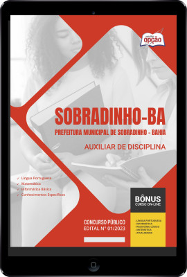 Apostila Prefeitura de Sobradinho - BA em PDF - Auxiliar de Disciplina